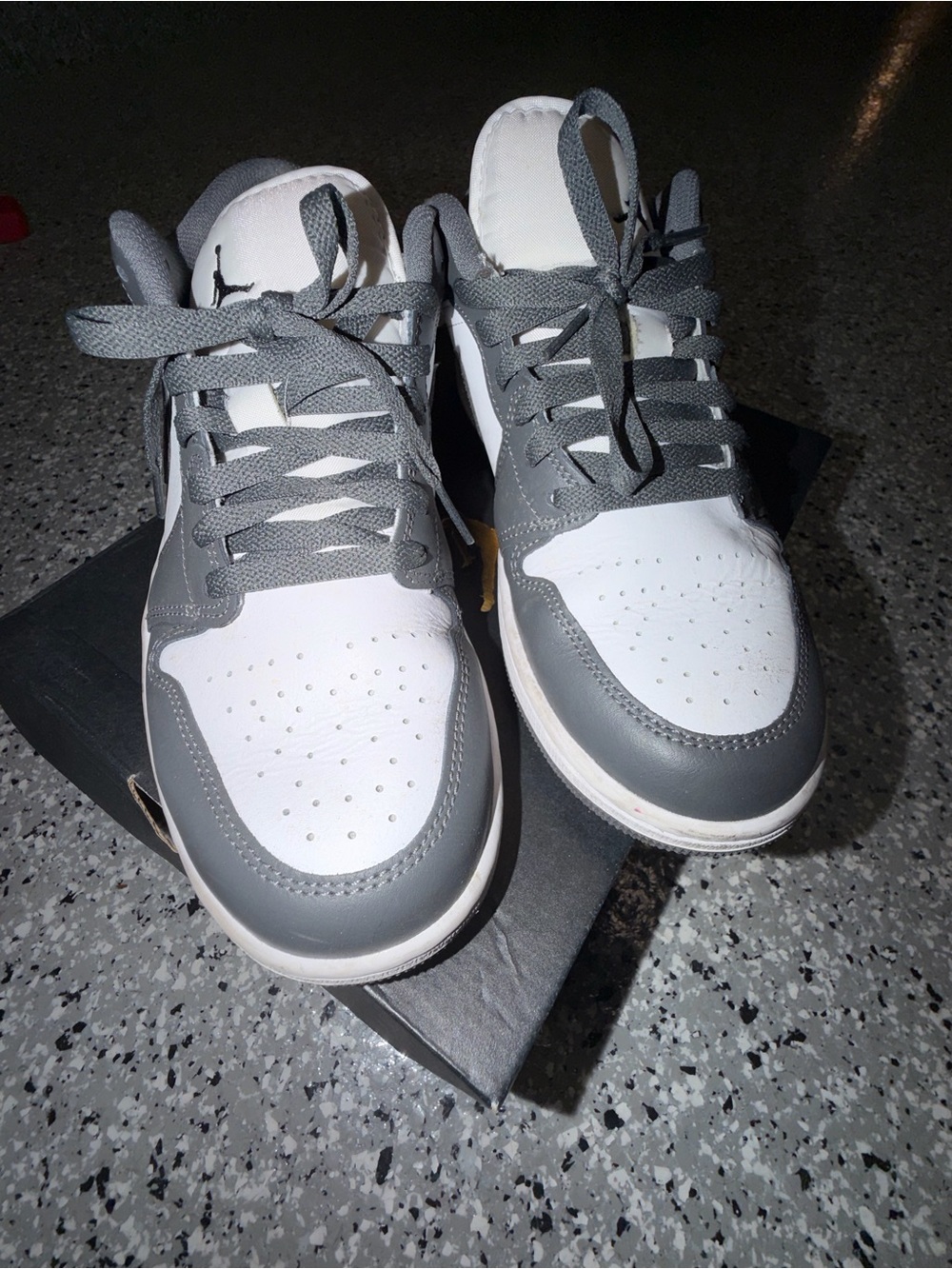Jordan Low-Top Sneakers in Gray and White
